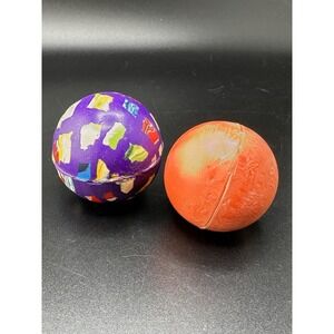 Super Bounce Ball - Bouncy Rubber - High Bounce 1970s Lot Of 2 Rubber Balls
